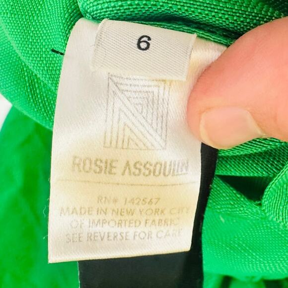 ROSIE ASSOULIN Women's Yellow Green Wrap Sarong Scoop Neck Beach Dress Size 6 - Picture 5 of 12